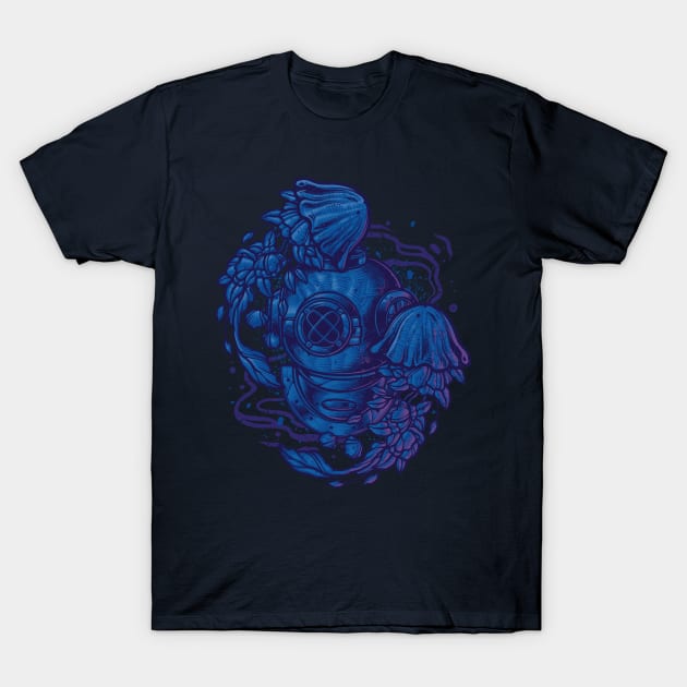 Diving jelly fish T-Shirt by vhiente